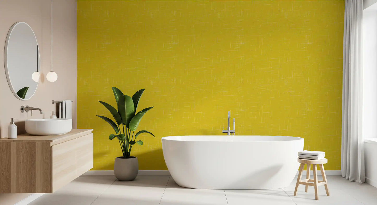 Senf Leinen Struktur Tapete Mid-Century-Modern Tapete⁠