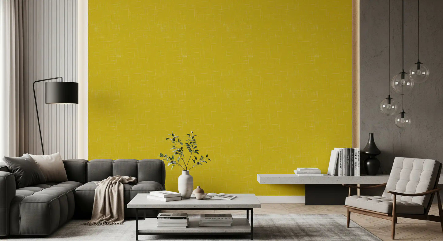 Senf Leinen Struktur Tapete Mid-Century-Modern Tapete⁠