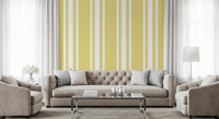 Clean stripe wallpaper carrying soft yellow colour and simple vertical order