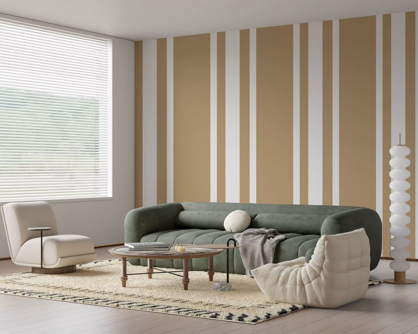 Minimal stripe wallpaper showing balanced vertical lines and neutral tone