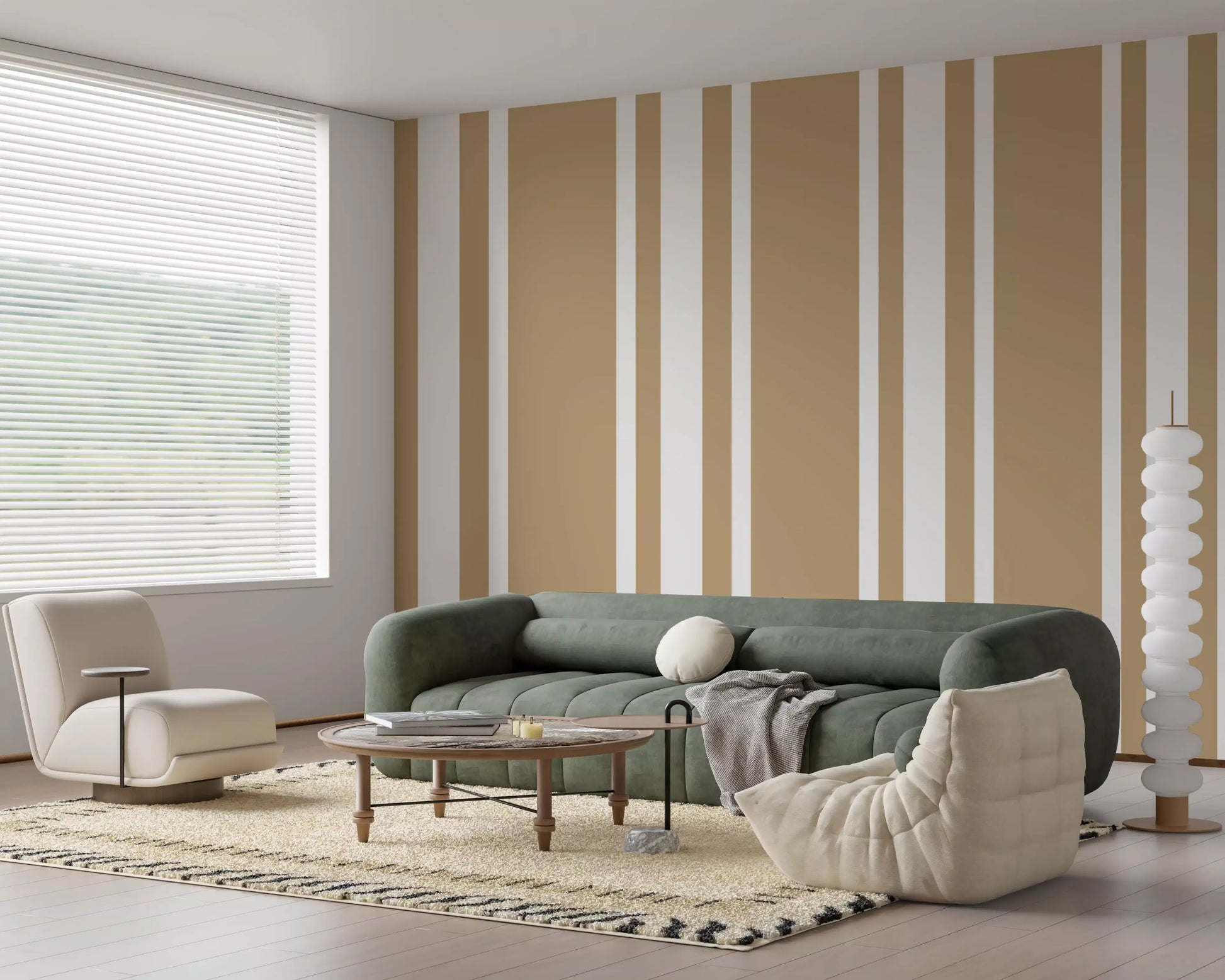 Minimal stripe wallpaper showing balanced vertical lines and neutral tone