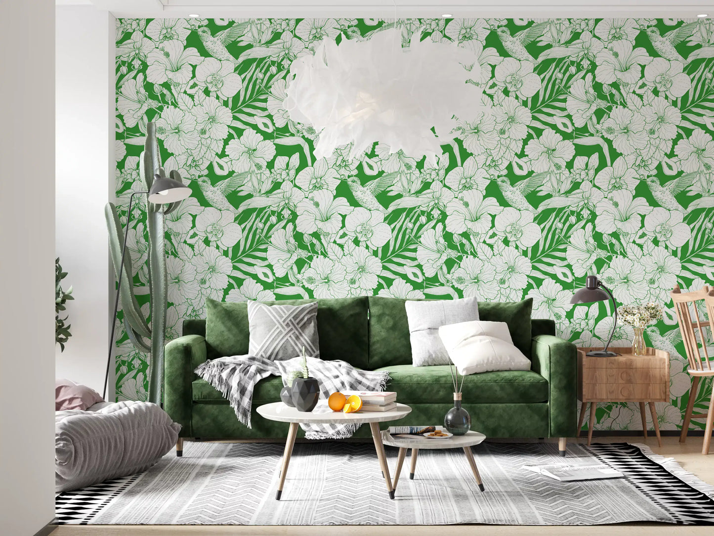 Tropische Blumen und Kolibri – Sommerlicher Botanischer Garten 6 Tapete⁠