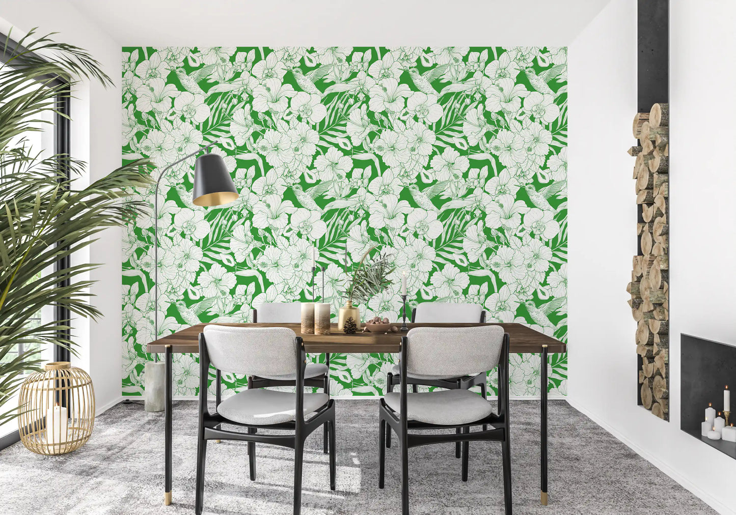 Tropische Blumen und Kolibri – Sommerlicher Botanischer Garten 6 Tapete⁠