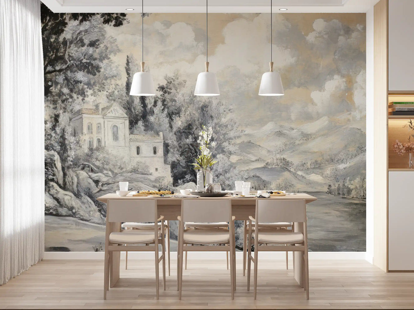 Classic Lakeside Vista Wall Mural
