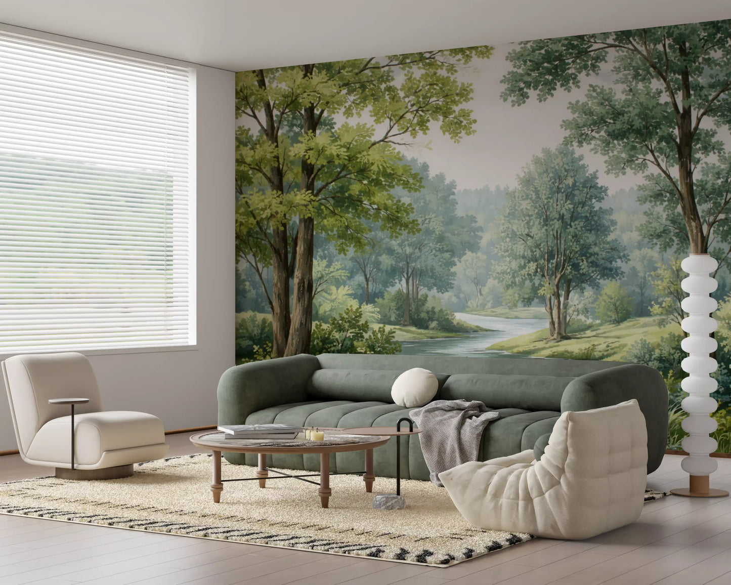 Murale da parete Forest River Serenity