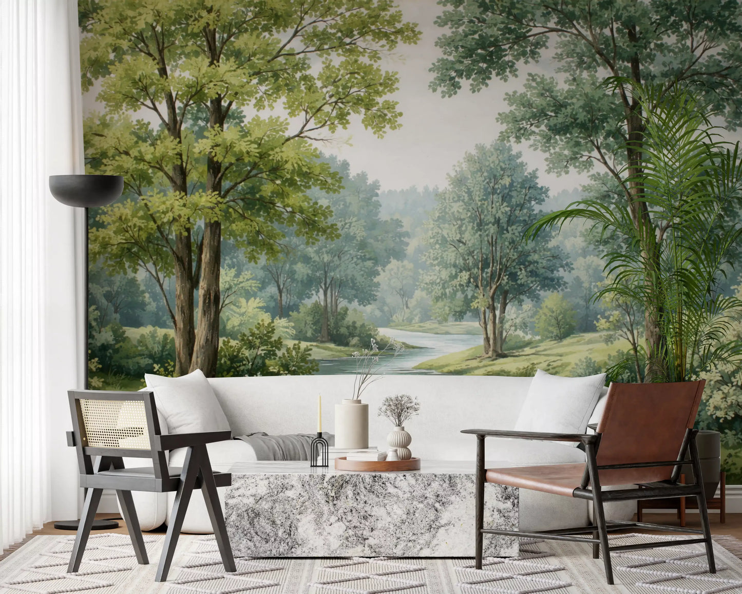 Murale da parete Forest River Serenity