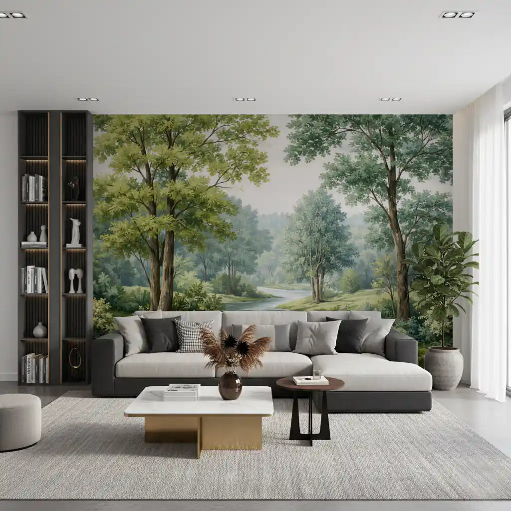 Murale da parete Forest River Serenity