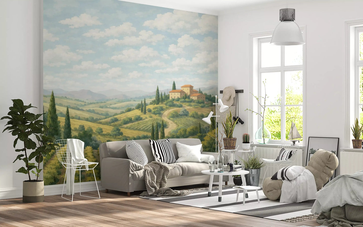 Murale da parete Vista vigneto toscano