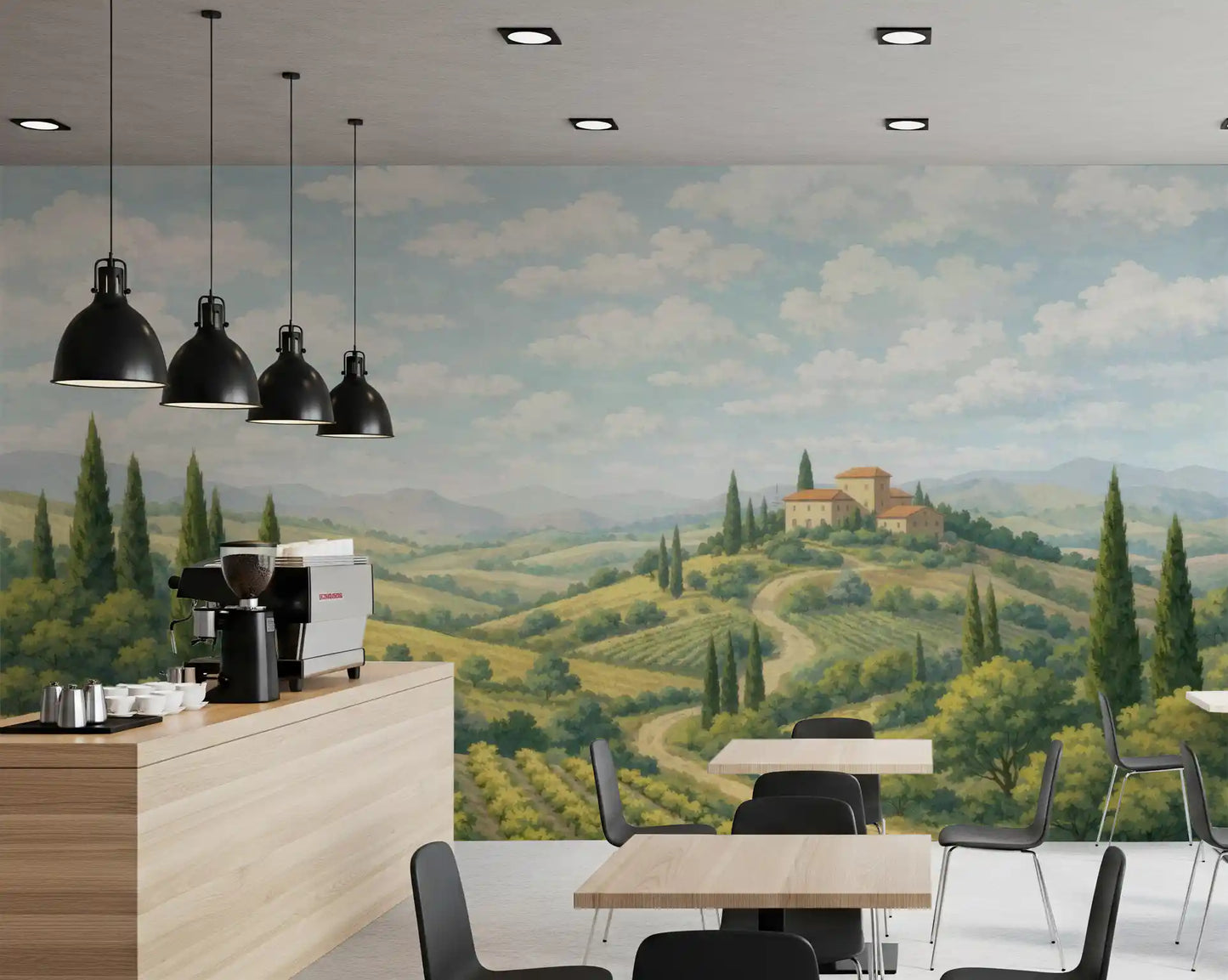 Murale da parete Vista vigneto toscano