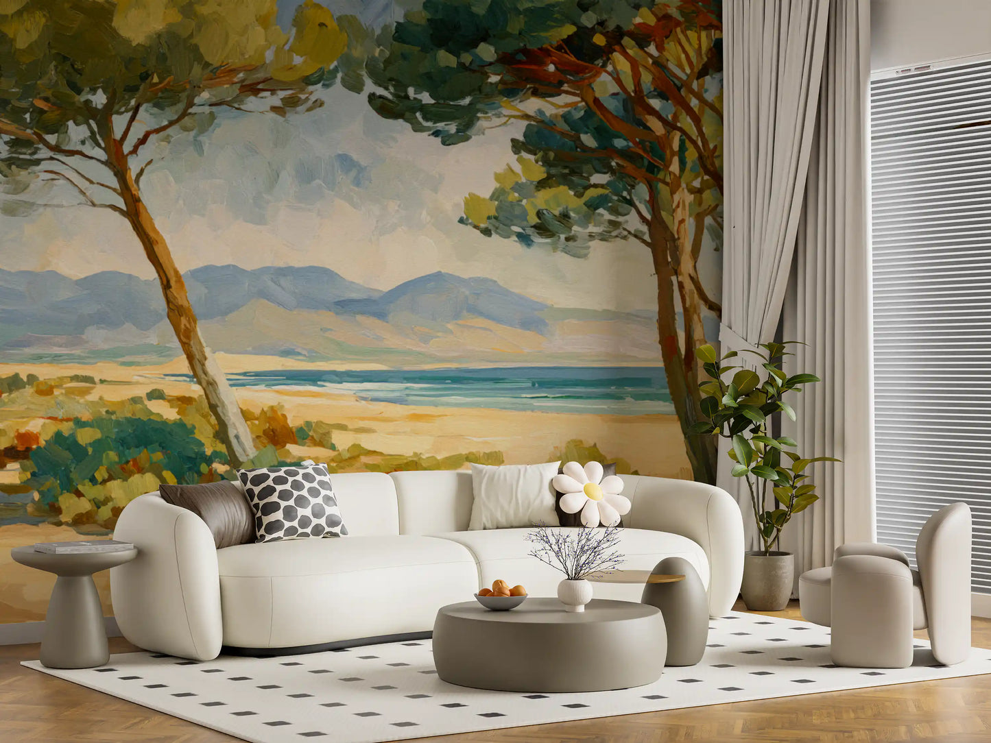 Coastal Pine Serenity Wall Mural