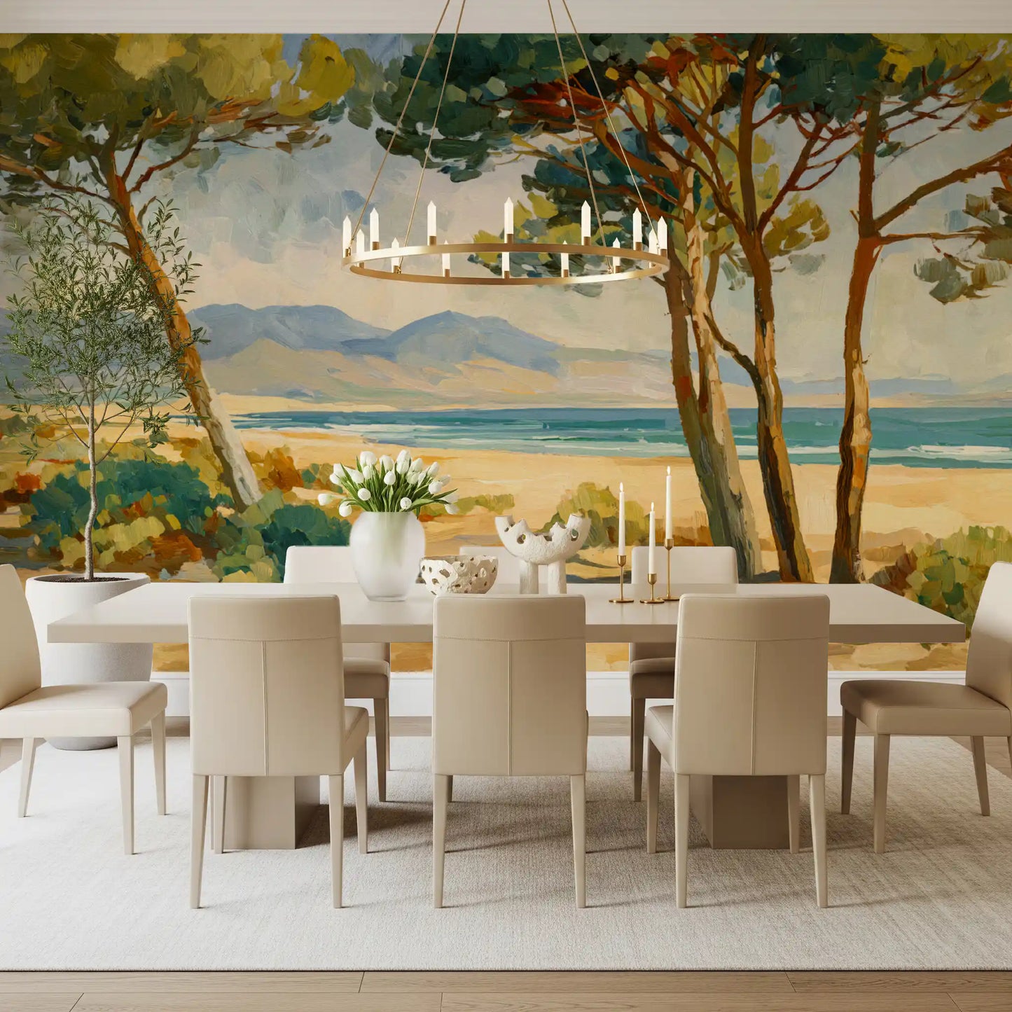 Coastal Pine Serenity Wall Mural