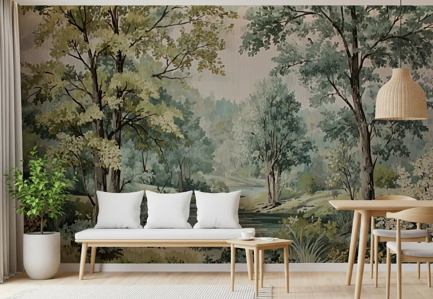 Woodland River Retreat Wall Mural