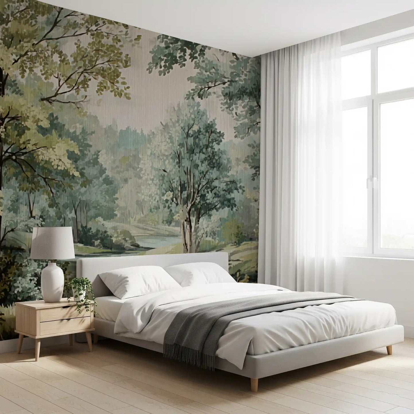 Woodland River Retreat Wall Mural