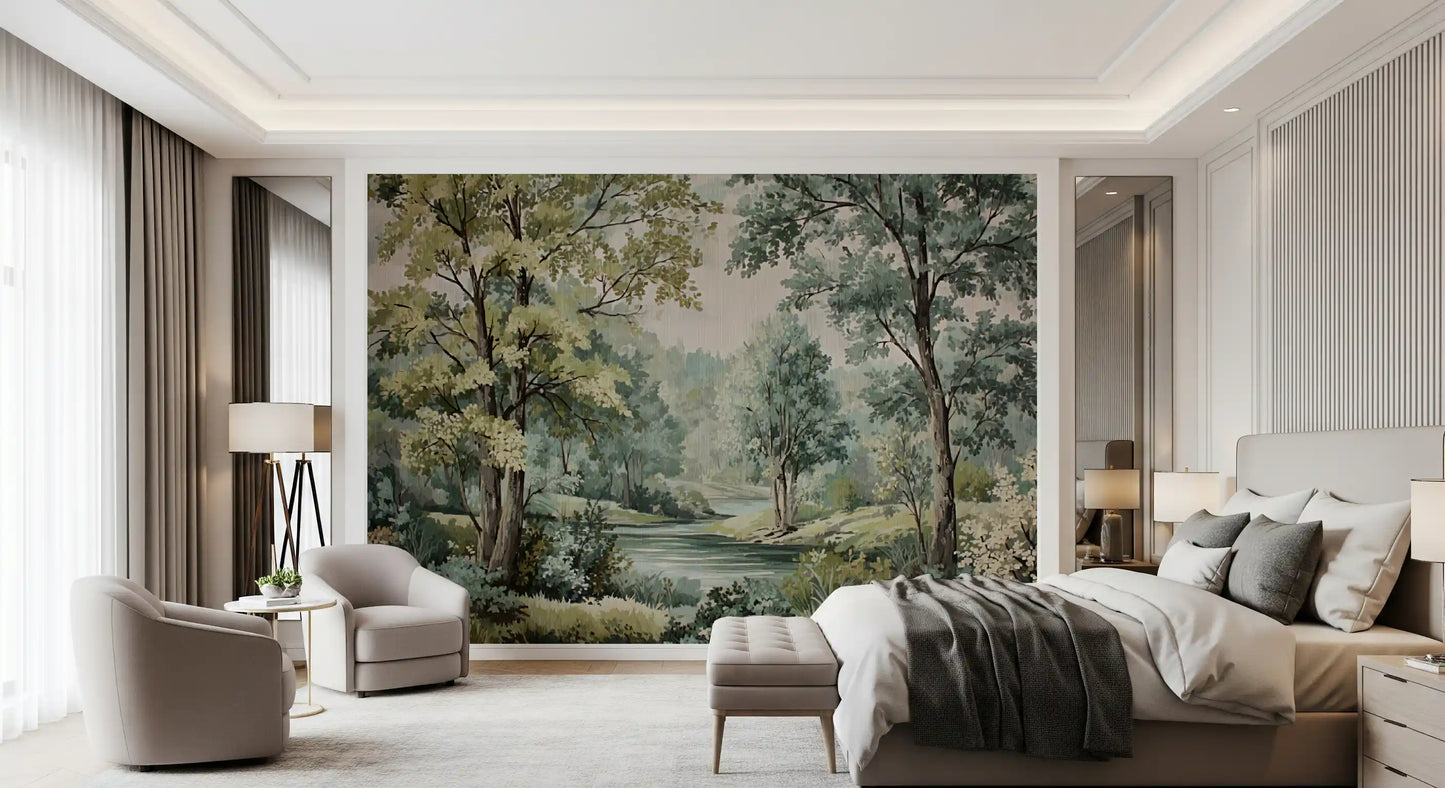 Woodland River Retreat Wall Mural