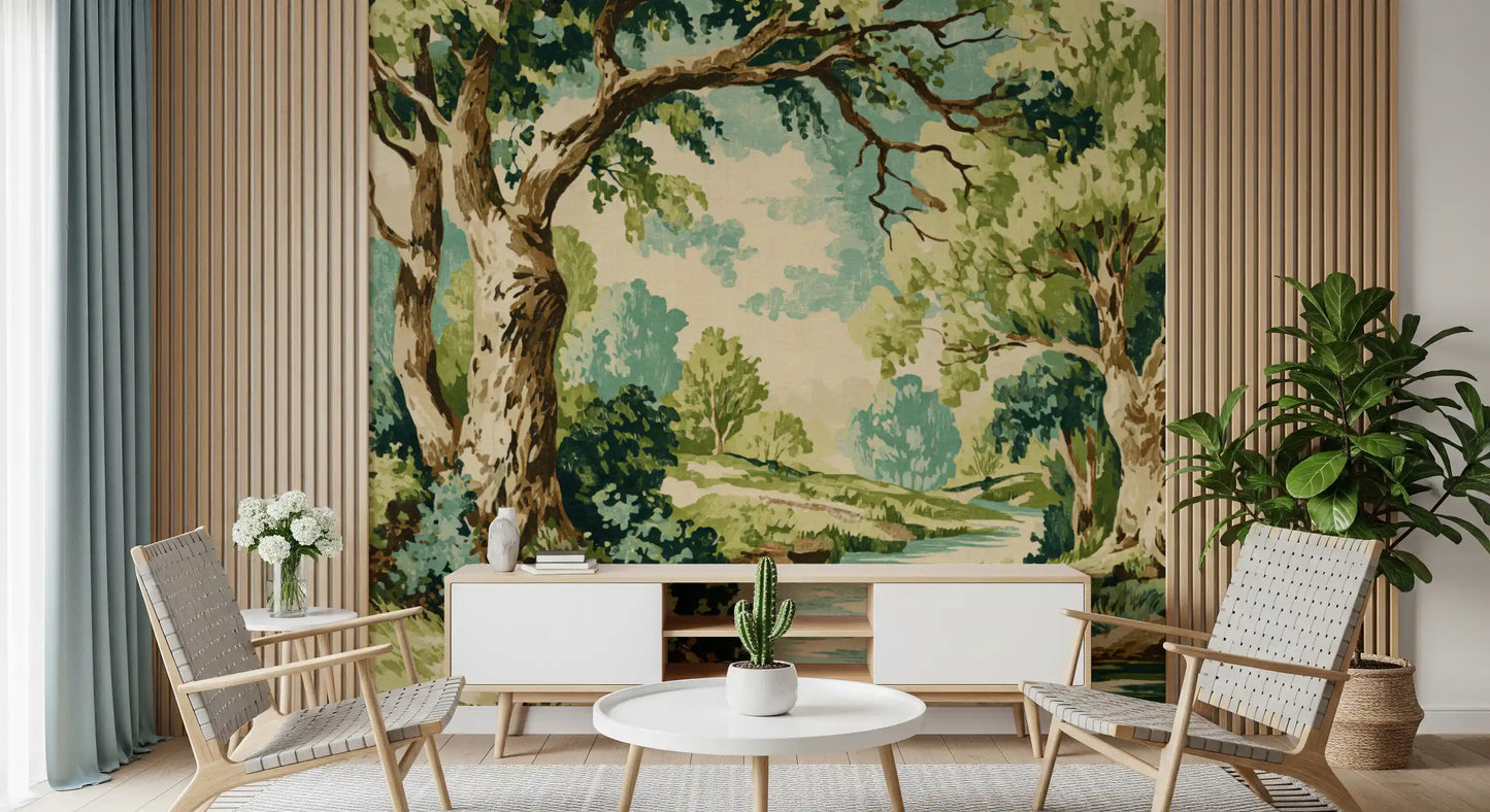 Tranquil Forest Stream Wall Mural