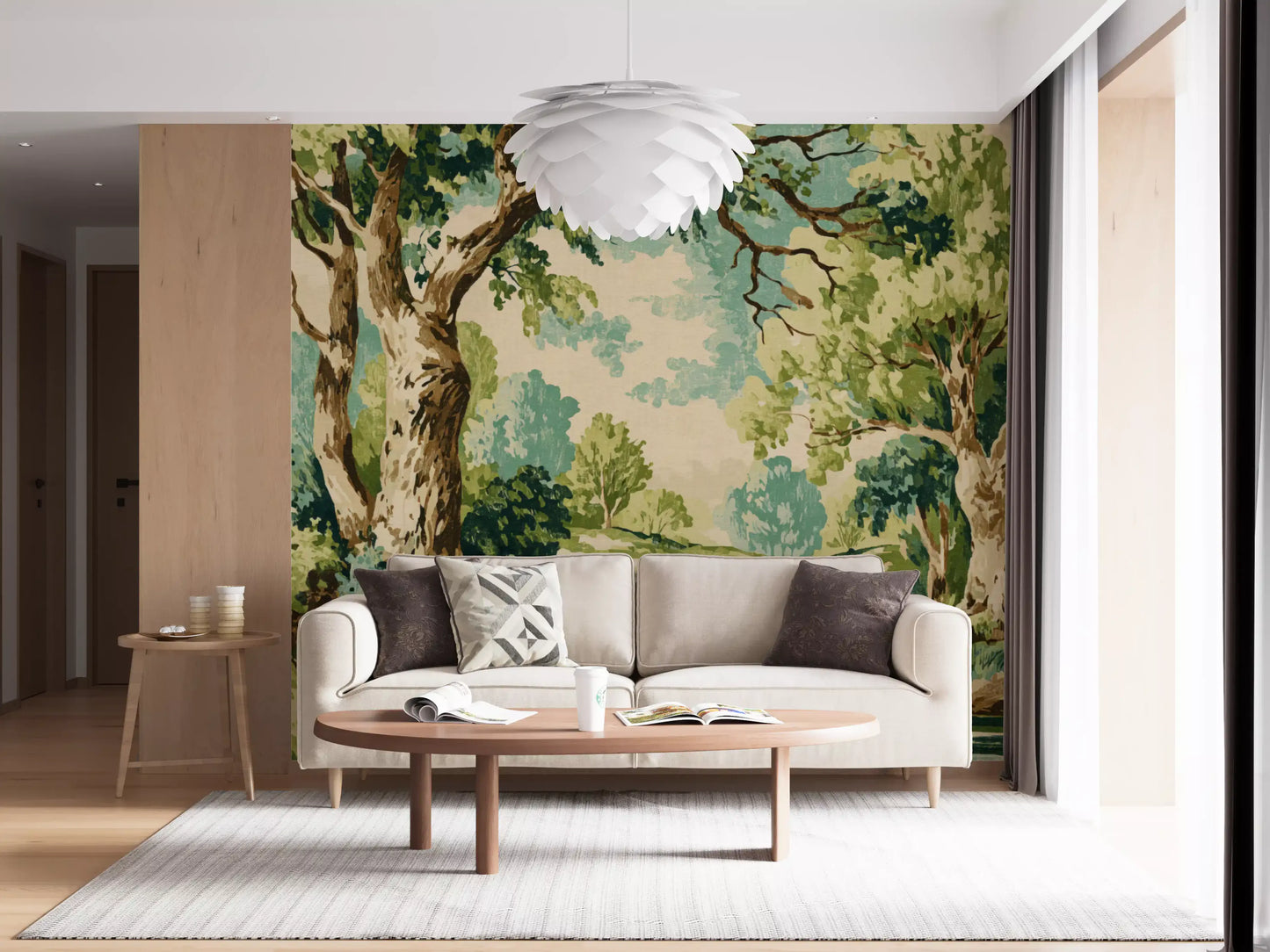 Tranquil Forest Stream Wall Mural