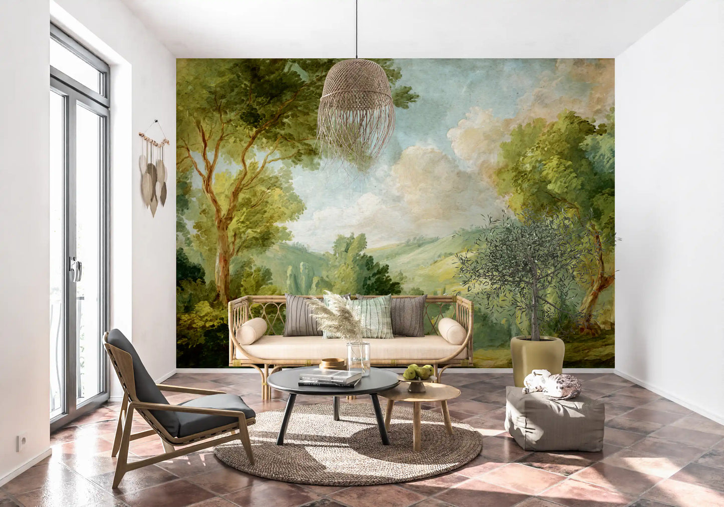 Green Landscape Dream Wall Mural