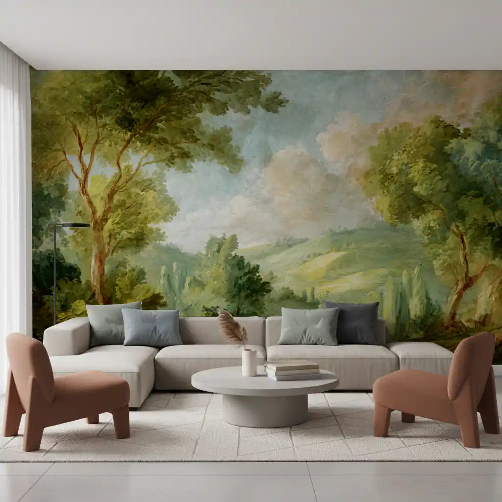 Green Landscape Dream Wall Mural