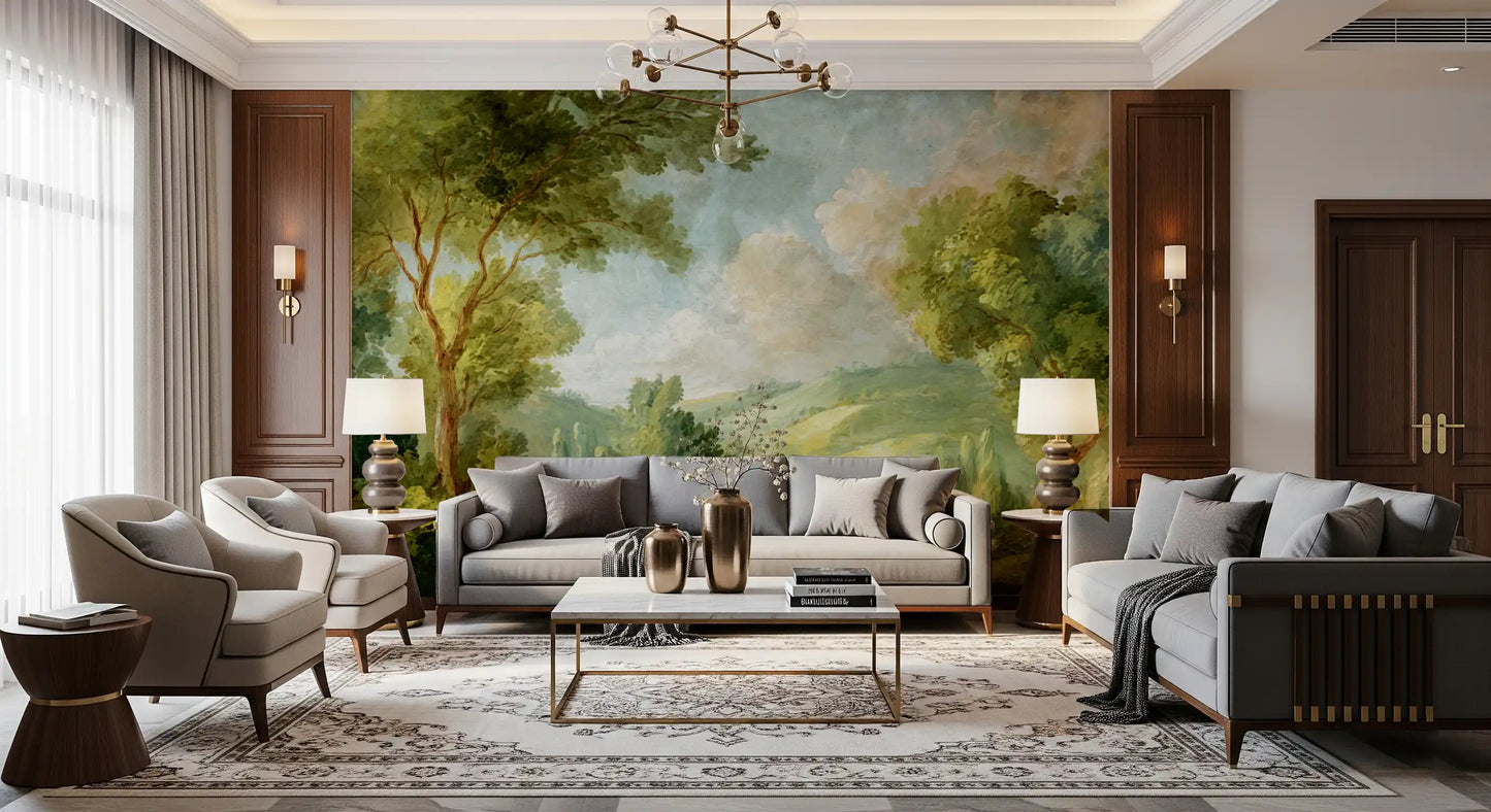 Green Landscape Dream Wall Mural