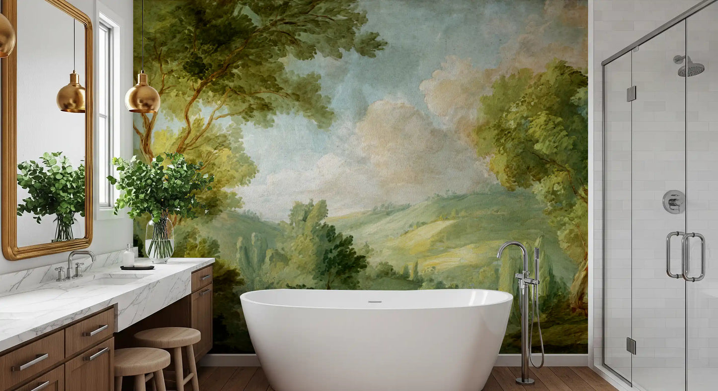 Green Landscape Dream Wall Mural