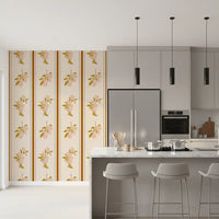 Kitchen featuring Mediterranean Style Wallpaper with blush citrus fruit
