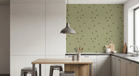 Sage Green Polka Dot Wallpaper with scattered dots and a simple pattern