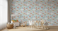 Coral and golden mane unicorn detail on the Dreams wallpaper