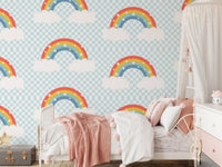 Starry Skies wallpaper featuring scattered stars around each arch