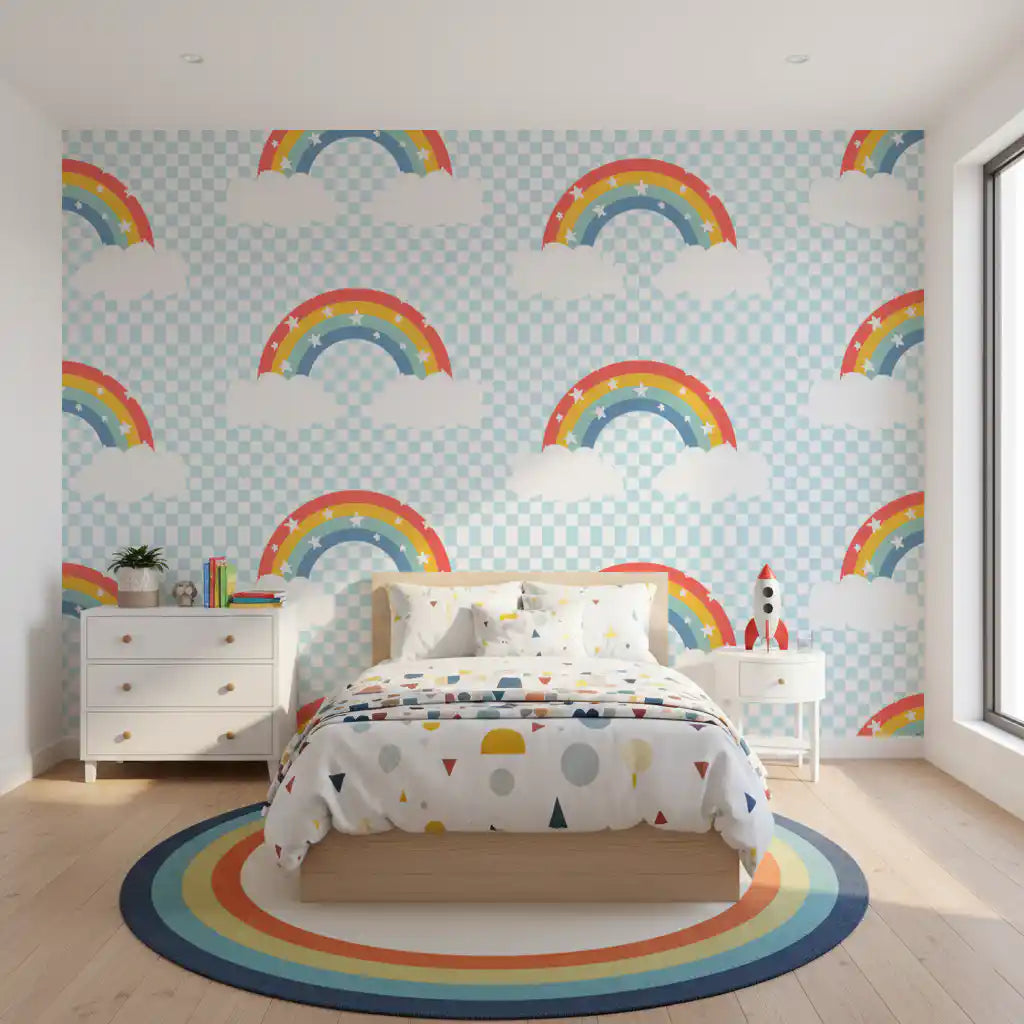 Regenbogen- & Sternenhimmel Tapete⁠