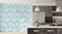 Daisy Delight Wallpaper sets a friendly tone for the Kitchen and dining room 