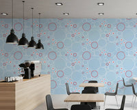 Jellyfish line sketches drift beside bubbles in River wallpaper