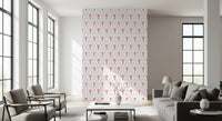 Hallway showing Cottage Roses Wallpaper paired with a slim console