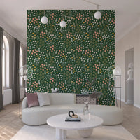 Entryway given a green lift by the Evergreen Floral Wallpaper repeat.