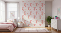 Twin pointe shoes and tiny hearts drift across Sweet Ballet Dreams wallpaper