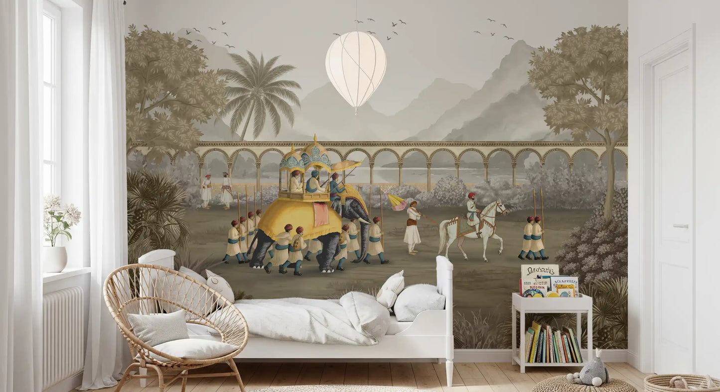 Grandeur moghole : la fresque murale de la procession des éléphants
