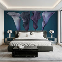 Curving petals lean toward the centre of the calla wall mural