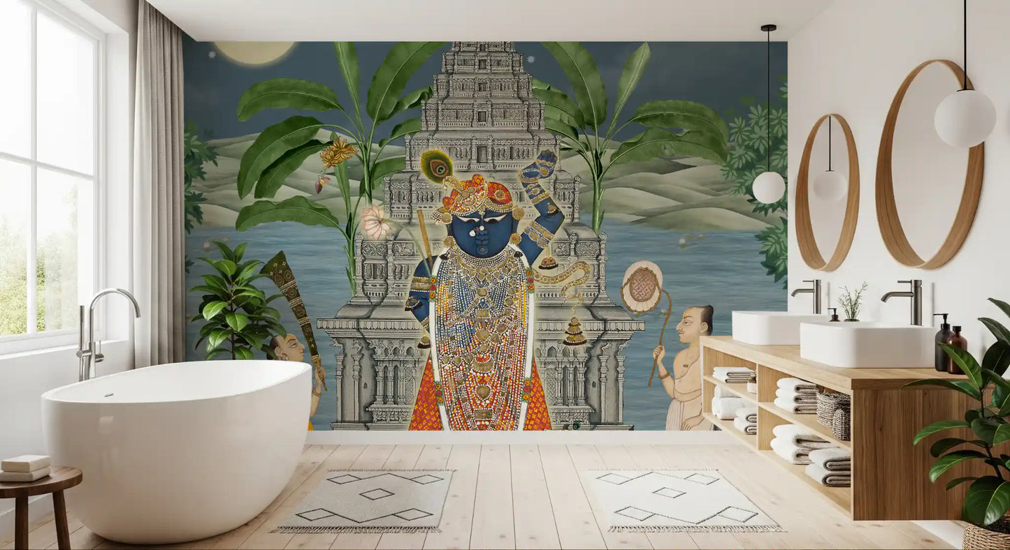 Fresque Murale Royaume Divin au Clair de Lune