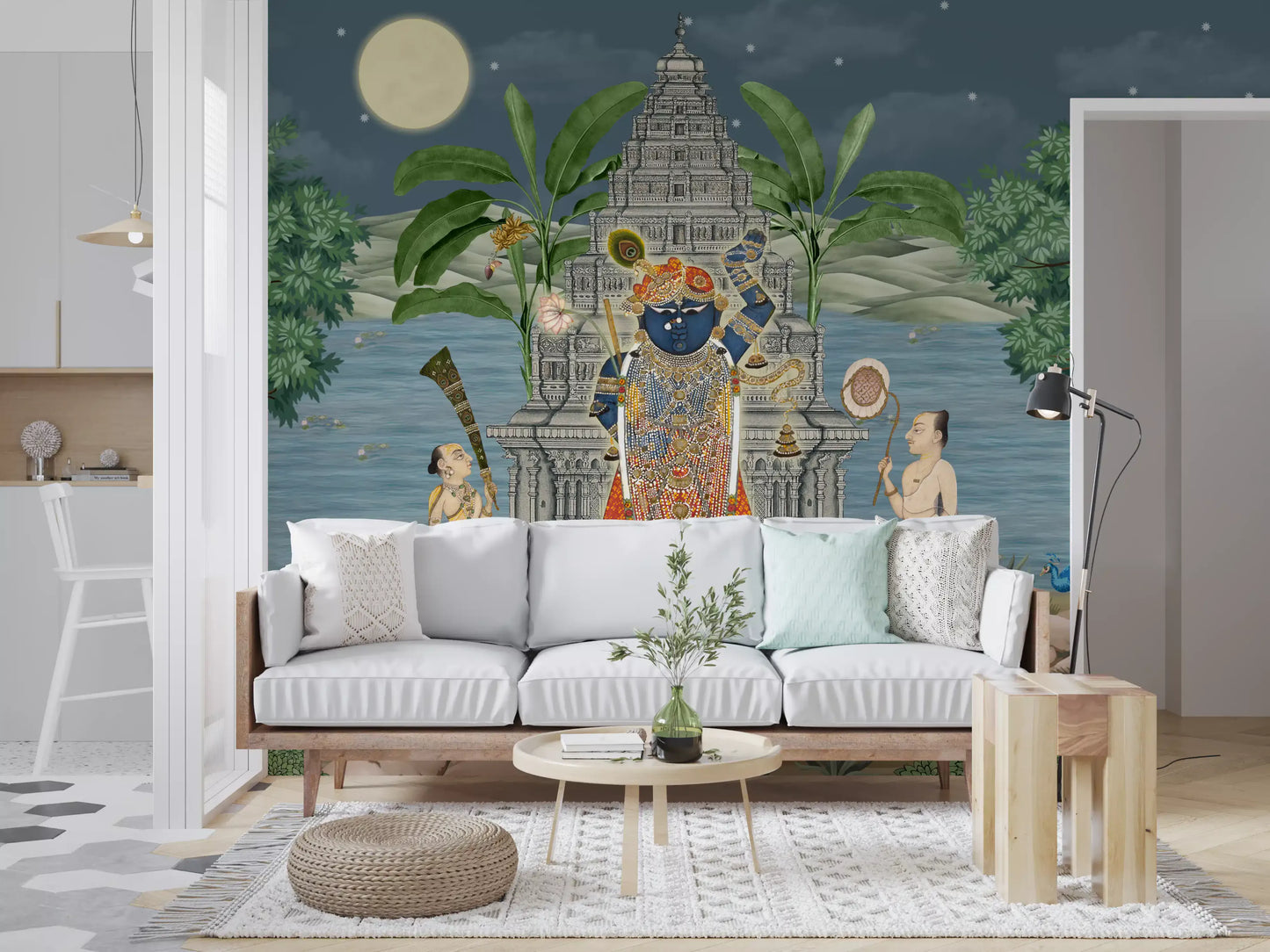 Fresque Murale Royaume Divin au Clair de Lune