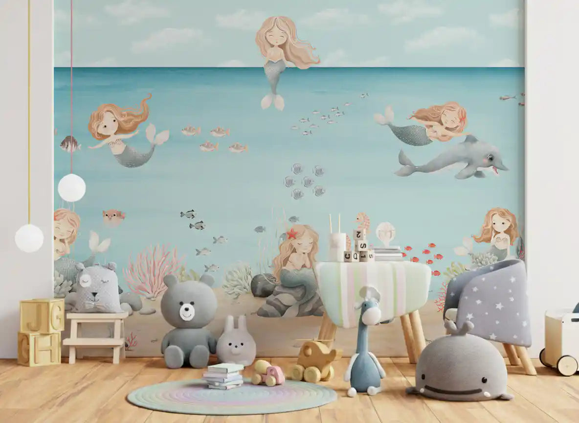 Mermaid Lagoon Dreams Wall Mural