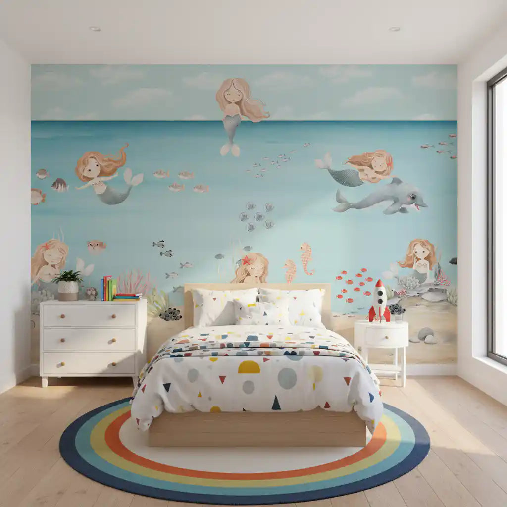 Mermaid Lagoon Dreams Wall Mural
