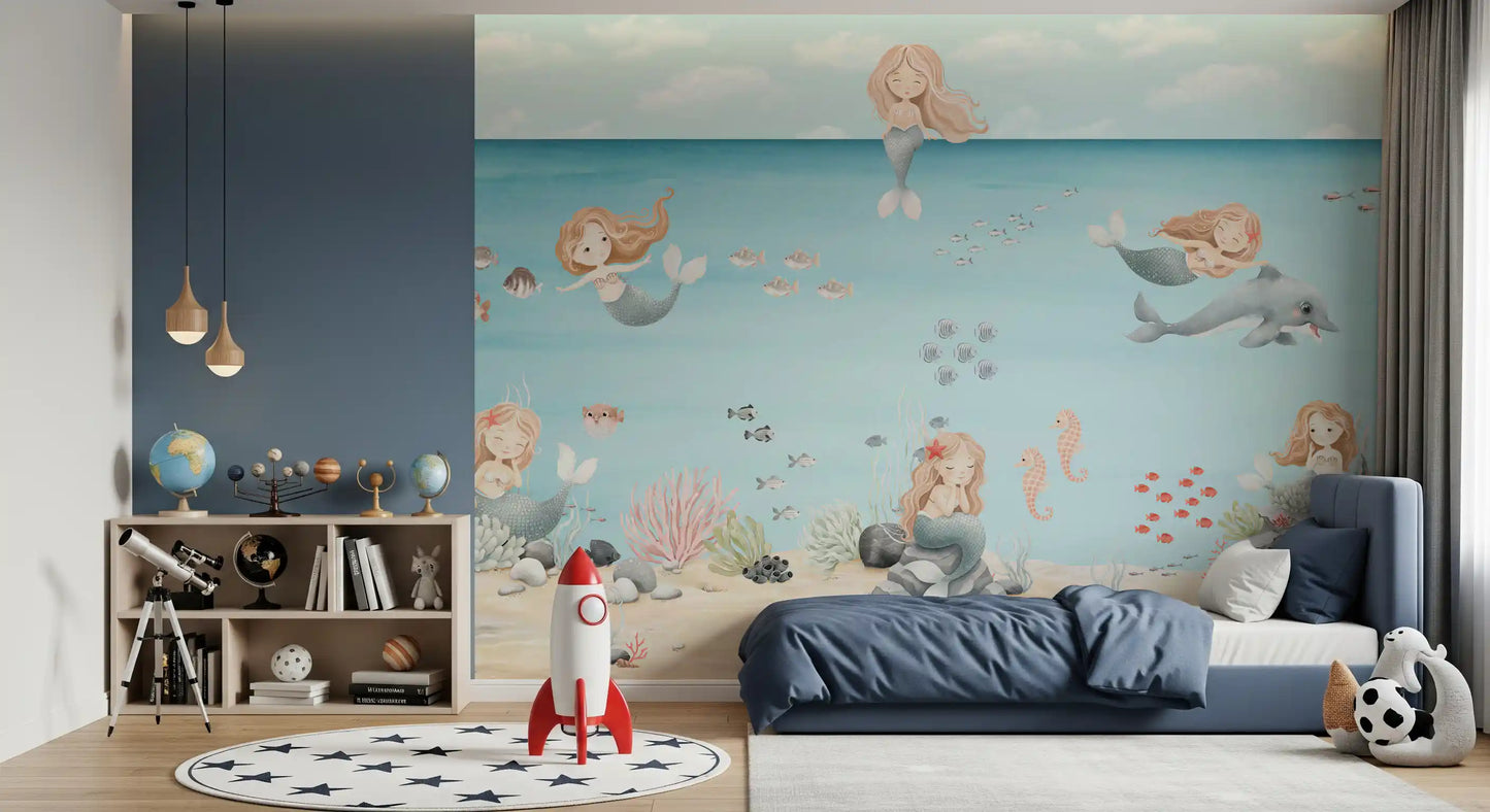 Mermaid Lagoon Dreams Wall Mural