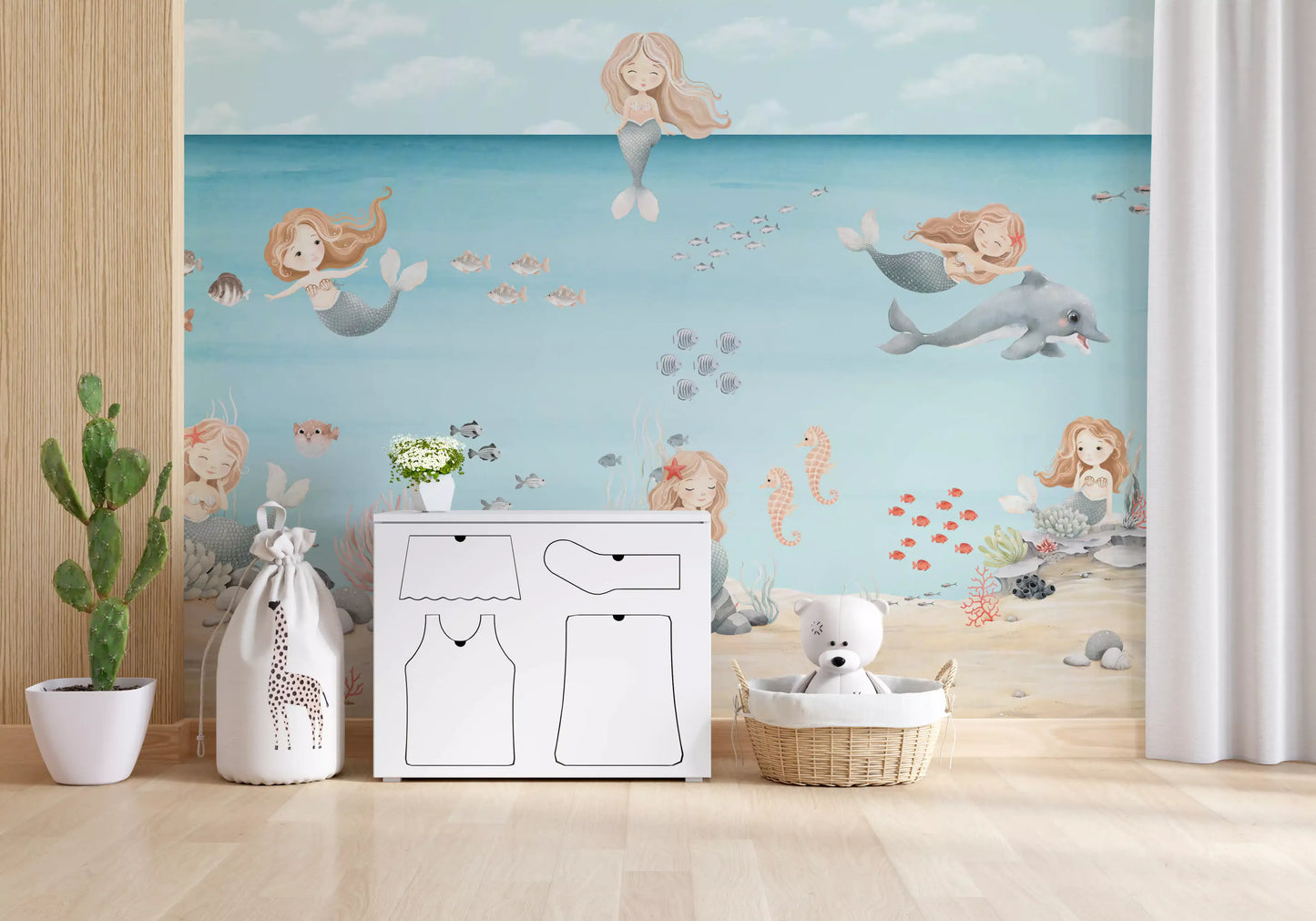 Mermaid Lagoon Dreams Wall Mural