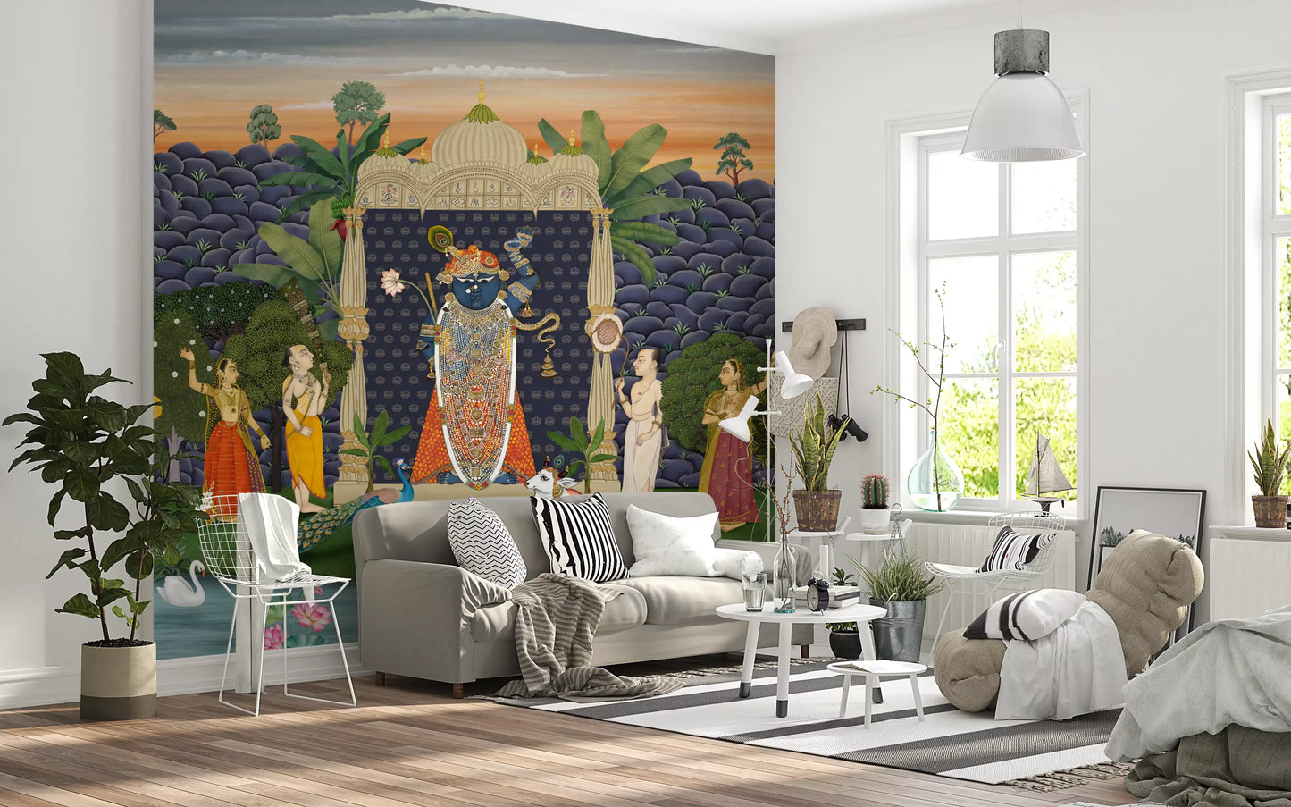 Sacred Garden: Pichwai Serenity Wall Mural
