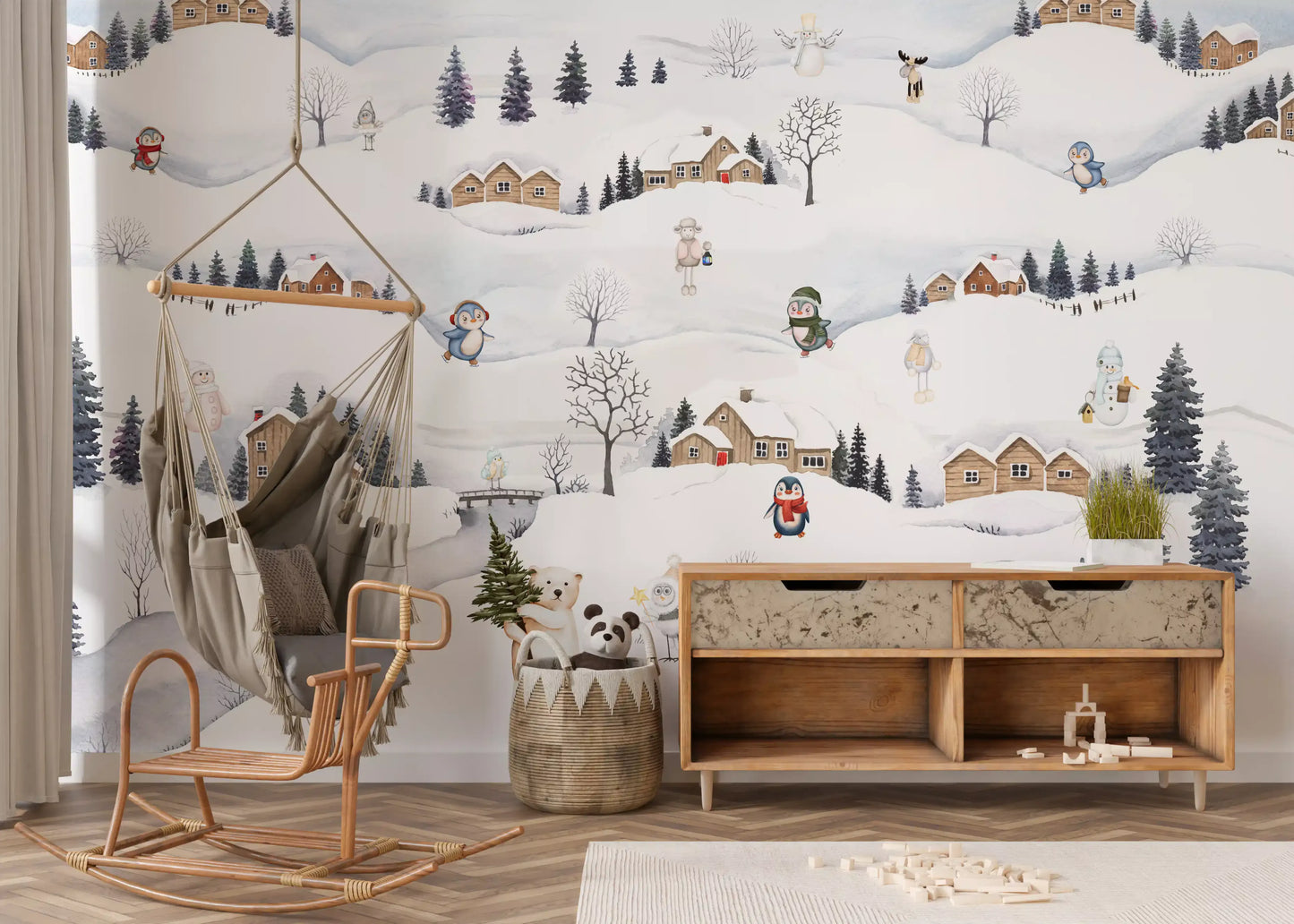Papier peint panoramique Arctic Village Playtime