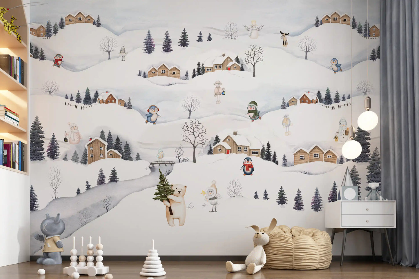 Papier peint panoramique Arctic Village Playtime