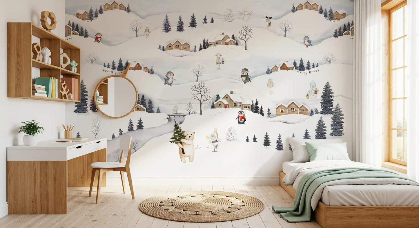 Papier peint panoramique Arctic Village Playtime
