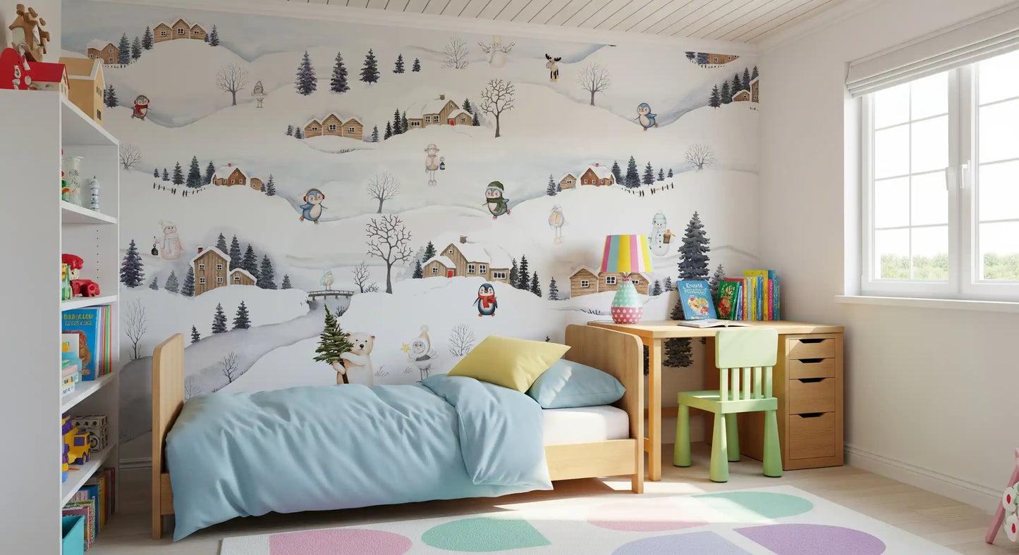 Papier peint panoramique Arctic Village Playtime