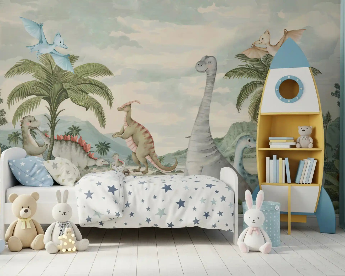 Fantazyjna tapeta ścienna Dino Świat