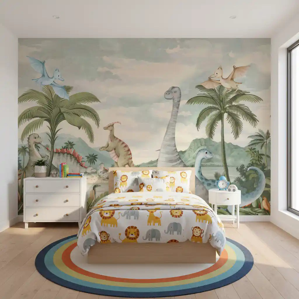 Fantazyjna tapeta ścienna Dino Świat