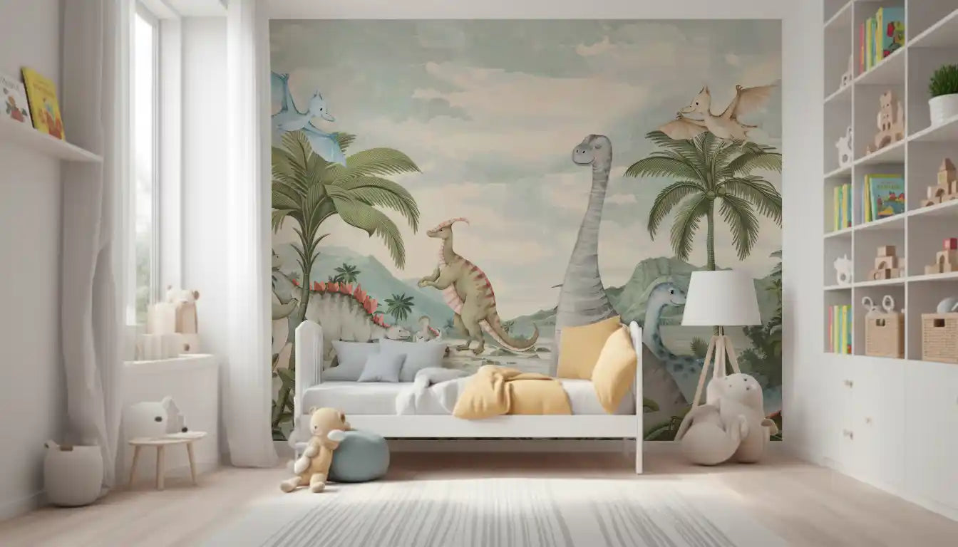 Fantazyjna tapeta ścienna Dino Świat